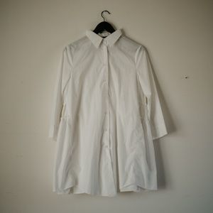 White Ruffle Tent Blouse